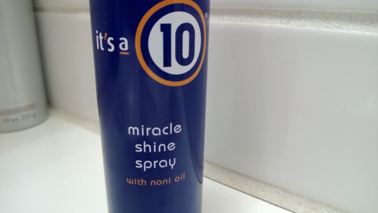 must have smooth and straight thermal protection for straightening hair it's a 10 miracle shine spray